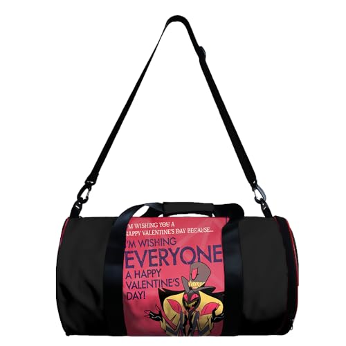 Hazbin Multifunktions-Sporttasche mit Anime-Motiv, Schultertasche, großes Fassungsvermögen, tragbare Reisetasche, zylindrische Reisetasche, Stil 5, 26*26*49cm von Zhongkaihua