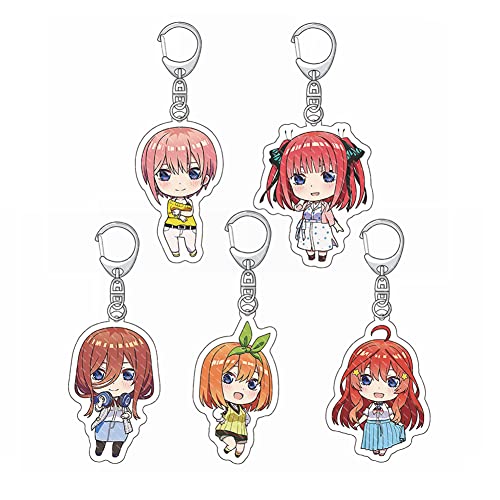 Zhongkaihua Anime-Schlsselanhnger Set Quintuplets Miku, Nino, Itsuki, Yotsuba, Fuutarou Cosplay Acryl Zubehr Geschenk fr Anime-Fans, Unisex, Pastellfarben Zhongkaihua Anime-Schlsselanhnger Set Quintuplets Miku, Nino, Itsuki, Yotsuba, Fuutarou Cosplay Acryl Zubehr Geschenk fr Anime-Fans, Unisex, Pastellfarben von Zhongkaihua