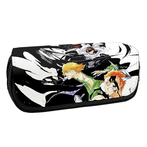 Zhongkaihua Anime Charakter Kurosaki Ichigo Stift Tasche große Kapazität Federtasche Schreibwaren Tasche mit Reißverschluss Veranstalter für Kinder Teenager von Zhongkaihua