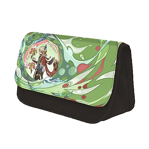 Zhongkaihua Anime Charakter Stift Tasche Doppelschicht Bleistift Fall Venti/Ganyu/Alhaitham/Kamizato Ayato Kreative Anime Druck Schreibwaren Tasche, Collei, 7.5*13*22cm, Schulranzen-Set von Zhongkaihua