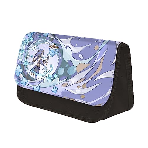 Zhongkaihua Anime Charakter Stift Tasche Doppelschicht Bleistift Fall Venti/Ganyu/Alhaitham/Kamizato Ayato Kreative Anime Druck Schreibwaren Tasche, Layla, 7.5*13*22cm, Schulranzen-Set von Zhongkaihua