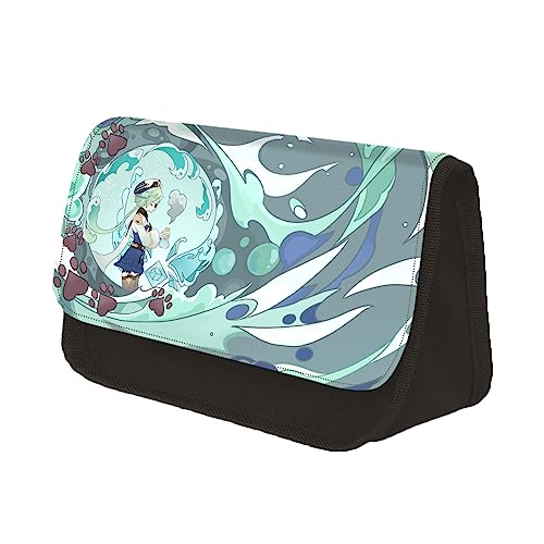 Zhongkaihua Anime Charakter Stift Tasche Doppelschicht Bleistift Fall Venti/Ganyu/Alhaitham/Kamizato Ayato Kreative Anime Druck Schreibwaren Tasche, Saccharose, 7.5*13*22cm, Schulranzen-Set von Zhongkaihua