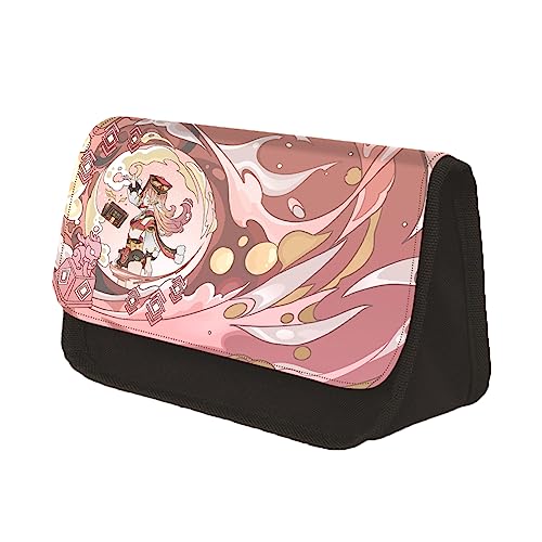 Zhongkaihua Anime Charakter Stift Tasche Doppelschicht Bleistift Fall Venti/Ganyu/Alhaitham/Kamizato Ayato Kreative Anime Druck Schreibwaren Tasche, Yanfei, 7.5*13*22cm, Schulranzen-Set von Zhongkaihua