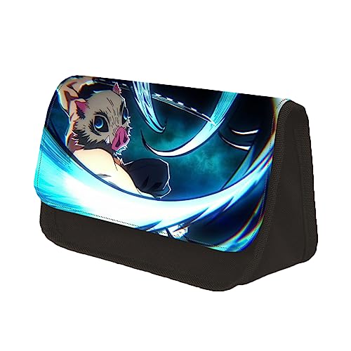 Zhongkaihua Anime Federmäppchen Tasche große Kapazität Pen Bag Pencil Case Student Pen Pouch Schicht Schreibwaren Tanjiro/Zenitsu/Nezuko Figur Muster Pen Box Tasche von Zhongkaihua