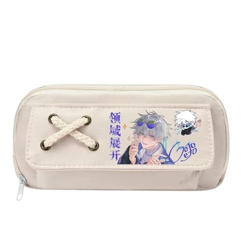 Zhongkaihua Anime JJK Gojo Satoru Itadori Yuji Federmäppchen Große Kapazität Leinwand Federmäppchen für Schulanfang von Zhongkaihua