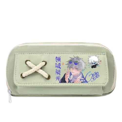 Zhongkaihua Anime JJK Gojo Satoru Itadori Yuji Federmäppchen Große Kapazität Schüler Leinwand Federmäppchen für Schulanfang von Zhongkaihua