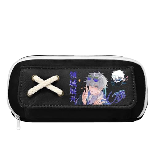 Zhongkaihua Anime JJK Gojo Satoru Itadori Yuji Federmäppchen Große Kapazität Schüler Leinwand Federmäppchen für Schulanfang von Zhongkaihua