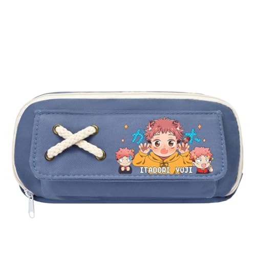Zhongkaihua Anime JJK Gojo Satoru Itadori Yuji Federmäppchen Große Kapazität Schüler Leinwand Federmäppchen für Schulanfang von Zhongkaihua