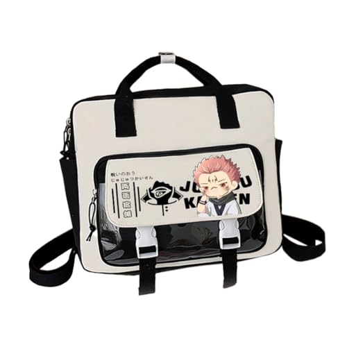 Zhongkaihua Anime JJK Gojo Satoru Rucksack Itadori Yuji Umhängetasche, Schulanfang Große Kapazität für Schule Reise Messenger Bag Geschenk, Typ09, L 35 cm x W 11 cm x H 30 cm von Zhongkaihua
