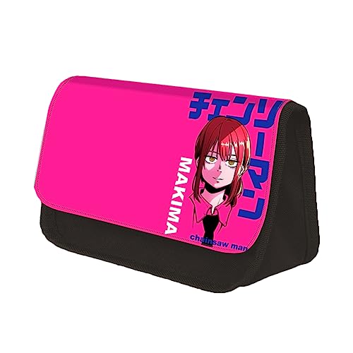 Zhongkaihua Anime Kettensäge Mann Pencil Case Denji Pen Bags Cartoon gedruckt Hayakawa AKI Pen Box große Kapazität Double Layer Storage Bag für Studenten von Zhongkaihua