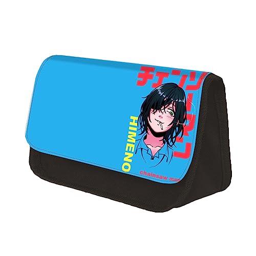 Zhongkaihua Anime Kettensäge Mann Pencil Case Denji Pen Bags Cartoon gedruckt Hayakawa AKI Pen Box große Kapazität Double Layer Storage Bag für Studenten von Zhongkaihua