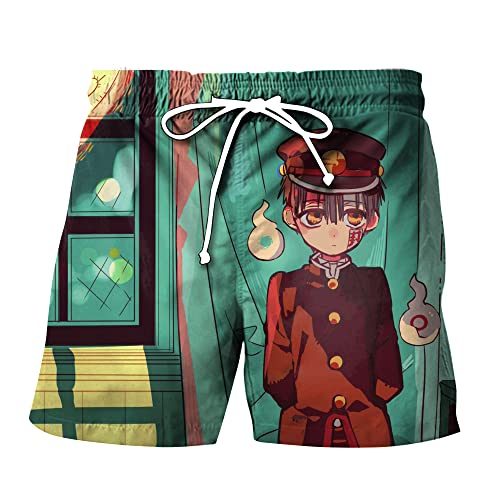 Zhongkaihua Anime Toilet-Bound Hanako-kun Yugi Anime Herren Strandshorts Badehose 3D Druck Sommer Quick Dry Board Kurze Hose, Typ 4, L/XL von Zhongkaihua