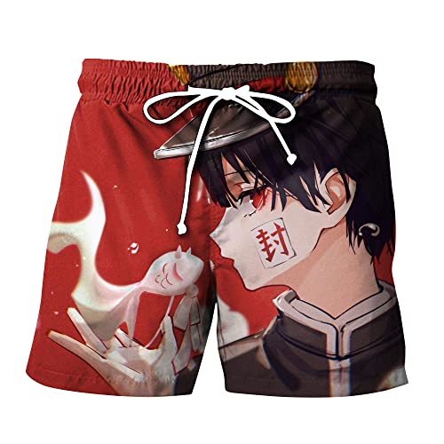 Zhongkaihua Anime Toilet-Bound Hanako-kun Yugi Anime Herren Strandshorts Badehose 3D Druck Sommer Quick Dry Board Kurze Hose, Typ 6, XXL von Zhongkaihua