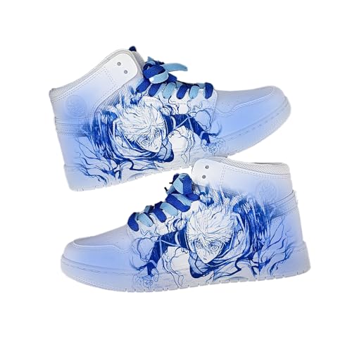 Zhongkaihua Blue Lock weiße Schuhe Seishiro Nagi Anime Casual Print High Top weiße Schuhe für Unisex-Erwachsene Teenager Fashion Lovers Turnschuhe Sport Sneaker von Zhongkaihua