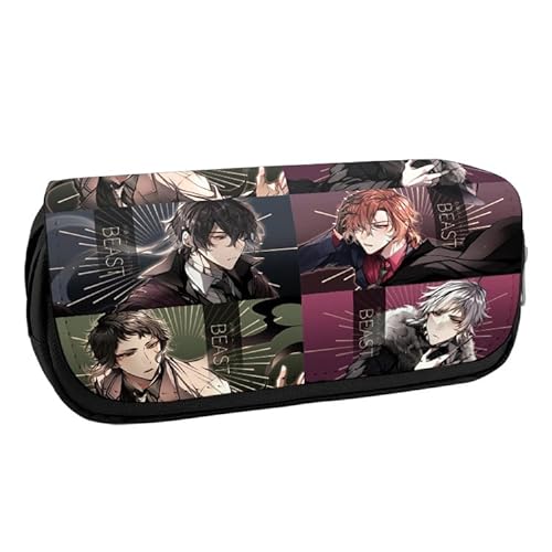 Zhongkaihua Bungo Stray Dogs Federmäppchen Tasche Stiftebox Tasche Doppelschicht Organizer Tasche Student Back to School Supplies Schreibwaren Tasche Stiftebeutel, Typ 7, 20*6.5*9CM, Thementasche von Zhongkaihua