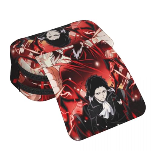 Zhongkaihua Dazai Osamu Nakahara Chuuya Fashion Schreibwaren Federmäppchen für Mädchen Jungen Schulgeschenk 3D-Druck Große Kapazität Schulanfang Stifttasche, Typ 2, 21 x 10 x 7.5 cm, Federmäppchen von Zhongkaihua