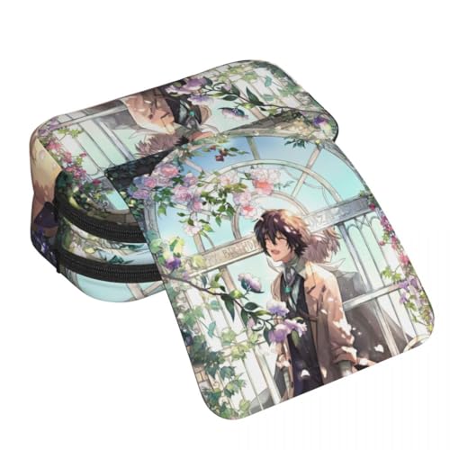 Zhongkaihua Dazai Osamu Nakahara Chuuya Fashion Schreibwaren Federmäppchen für Mädchen Jungen Schulgeschenk 3D-Druck Große Kapazität Schulanfang Stifttasche, Typ 4, 21 x 10 x 7.5 cm, Federmäppchen von Zhongkaihua