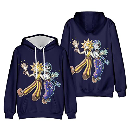 Zhongkaihua FNAF Hoodie FNAF Security Breach Hoodie Sundrop and Moondrop Cosplay Hoodie Sweatshirt für Teenager Erwachsene, Typ5, XXL von Zhongkaihua