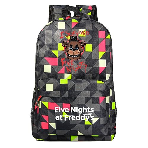 Zhongkaihua FNAF Rucksäcke Kinder Student Schule Tasche 3D gedruckt Cartoon Casual Daypack zurück zu Schule Supplies für Jungen Mädchen Kinder von Zhongkaihua