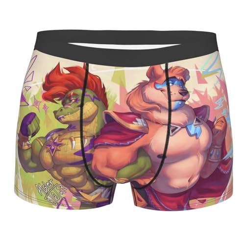 Zhongkaihua Herren Boxershorts FNAF Anime Merch Skurril und lustig Cartoon Doppelseitig Bedruckt Non-Marking Boys' Underwear von Zhongkaihua