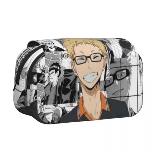 Zhongkaihua Hinata Shoyo/Tobio Kageyama/Kozume Kenma Federmäppchen Anime Merch Federmäppchen Große Kapazität mit Reißverschluss, Student Schreibwaren Geschenke für Mädchen Jungen, Typ 3, Federmäppchen von Zhongkaihua