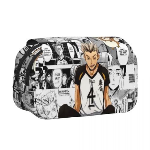 Zhongkaihua Hinata Shoyo/Tobio Kageyama/Kozume Kenma Federmäppchen Anime Merch Federmäppchen Große Kapazität mit Reißverschluss, Student Schreibwaren Geschenke für Mädchen Jungen, Typ 4, Federmäppchen von Zhongkaihua