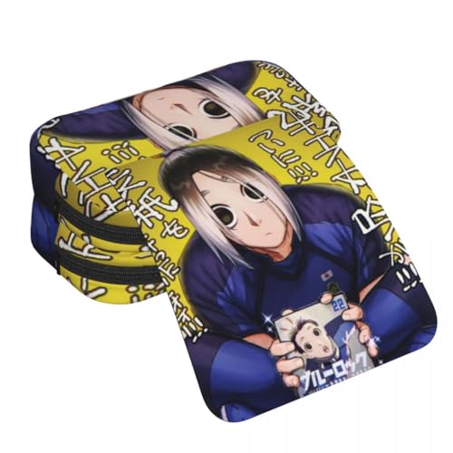 Zhongkaihua Isagi Yoichi Seishiro Nagi Fashion Schreibwaren Federmäppchen für Mädchen Jungen Schulgeschenk Große Kapazität Schulanfang Stifttasche, Typ 9, 21 x 10 x 7.5 cm, Federmäppchen von Zhongkaihua