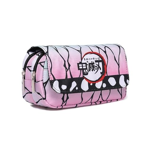 Zhongkaihua Kamado Nezuko Kochou Shinobu Anime Federmäppchen Männer Mädchen Große Kapazität Schreibwaren, Cute Polyester Pencil Case Kinder Schule Zuhause Beutel von Zhongkaihua