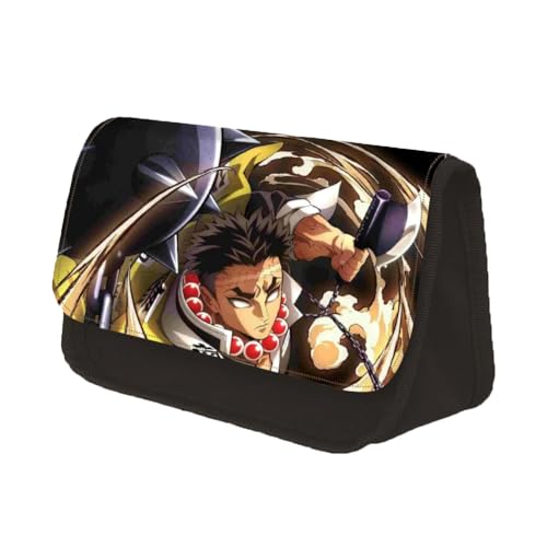 Zhongkaihua Kamado Tanjiro Kamado Nezuko Agatsuma Zen'itsu Kochou Shinobu Fashion Stationery Canvas Pencil Case for Girls Boys Schooler Gift Large Capacity Back to School Anime Pen Bag, Himejima von Zhongkaihua