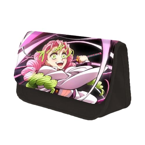 Zhongkaihua Kamado Tanjiro Kamado Nezuko Agatsuma Zen'itsu Kochou Shinobu Fashion Stationery Canvas Pencil Case for Girls Boys Schooler Gift Large Capacity Back to School Anime Pen Bag, Kanroji von Zhongkaihua