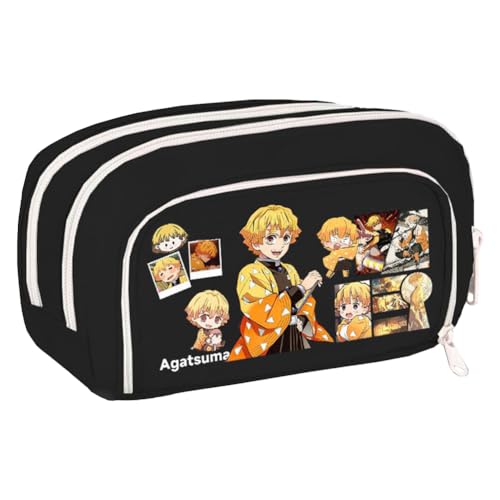 Zhongkaihua Kamado Tanjiro Kamado Nezuko Anime-inspiriertes Federmäppchen, geräumiger, stilvoller Schreibwaren-Organizer, Geschenk für Kinder, Typ 28, 21cm x 5cm x 12cm, Federmäppchen von Zhongkaihua
