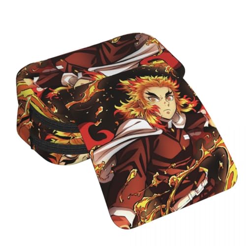 Zhongkaihua Kamado Tanjiro Kamado Nezuko Rengoku Kyoujurou Mode Schreibwaren Anime Leinwand Federmäppchen für Mädchen Jungen Schulgeschenk Große Kapazität Schulanfang Stifttasche, Typ1, 21 x 7.5 x 10 von Zhongkaihua