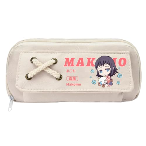 Zhongkaihua Kamado Tanjiro Kamado Nezuko Tsuyuri Kanawo Mode Schreibwaren Anime Leinwand Federmäppchen für Mädchen Jungen Schulgeschenk Große Kapazität Schulanfang Stifttasche, Typ 18, 21 x 11 cm von Zhongkaihua
