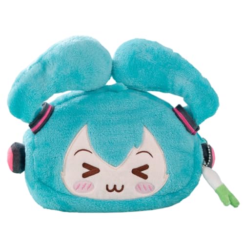 Zhongkaihua Miku Plüsch-Federmäppchen, niedlich, 20 x 15 cm, Itabag Miku Cosplay, Plüsch-Geldbörse für Abzeichen, Sammler, den täglichen Gebrauch, Geburtstagsgeschenk, Dekoration, Miku, 20x15cm von Zhongkaihua