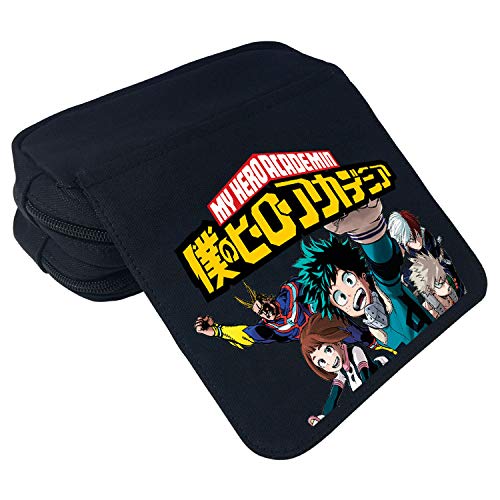 Zhongkaihua My Hero Academia Anime Fashion Schreibwaren Federmäppchen für Mädchen Jungen Teenager Schuler Geschenk, MHA Cartoon Großes Fassungsvermögen Fach Zurück zur Schule Stifttasche, Mha - 12, 21 von Zhongkaihua