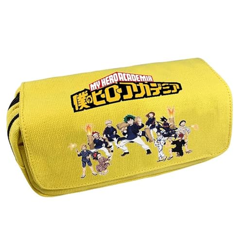 Zhongkaihua My Hero Academia Anime Fashion Schreibwaren Federmäppchen für Mädchen Jungen Teenager Schuler Geschenk, MHA Cartoon Großes Fassungsvermögen Fach Zurück zur Schule Stifttasche, Mha - 02, 21 von Zhongkaihua