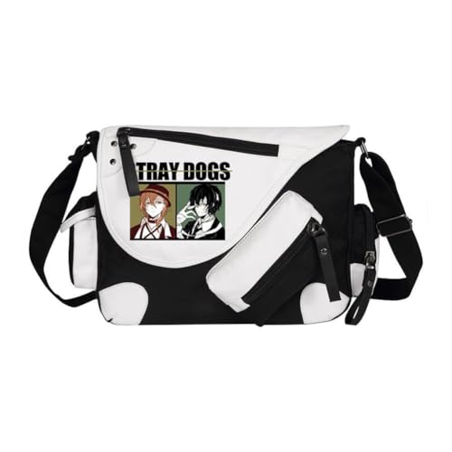Zhongkaihua Nakahara Chuuya und Dazai Osamu Anime bedruckte große Kapazität Canvas Crossbody Umhängetasche (32 x 11 x 26 cm), Typ 11, 32x26x11cm von Zhongkaihua