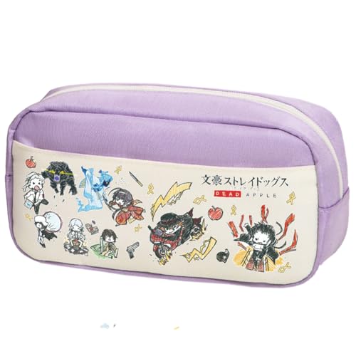 Zhongkaihua Nakajima Atsushi Dazai Osamu Anime-inspiriertes Leinen-Federmäppchen, geräumiger, stilvoller Schreibwaren-Organizer, Geschenk für Kinder, Typ 10, 24cm x 12cm x 10cm, Federmäppchen von Zhongkaihua