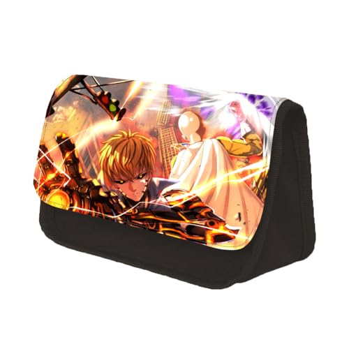 Zhongkaihua One Punch Man Saitama Tatsumaki Genos Fashion Schreibwaren Polyester Federmäppchen für Mädchen Jungen Schulgeschenk Große Kapazität Back to School Anime Stifttasche, Typ 10, 22 x 7.5 x 13 von Zhongkaihua