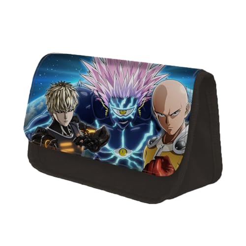 Zhongkaihua One Punch Man Saitama Tatsumaki Genos Fashion Schreibwaren Polyester Federmäppchen für Mädchen Jungen Schulgeschenk Große Kapazität Back to School Anime Stifttasche, Typ 6, 22 x 7.5 x 13 von Zhongkaihua
