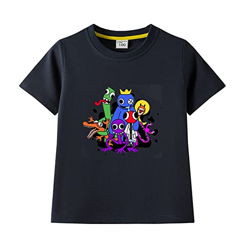 Zhongkaihua Rainbow Friends Kurzarm-T-Shirt, Teenager, Mädchen, Jungen, Sommer, lässig, Anime, kurze Ärmel, niedliches T-Shirt, Cartoon-Spiel-Tops, Kleidung von Zhongkaihua