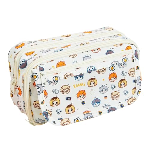 Zhongkaihua Shoyo Hinata Federmäppchen Tobio Kageyama Thema Mode Cartoon Schreibwaren Federmäppchen für Mädchen Jungen Schulgeschenk Große Kapazität Schulanfang Stifttasche, Shoyo Hinata, 22 x 9 x 12 von Zhongkaihua