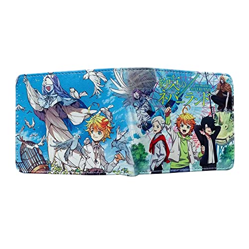 Zhongkaihua The Promised Neverland Wallet Anime Merch Figuren Gedruckt PU Leder Karte Geldbörse Münzfach Geschenk für Weihnachten Geburtstag, Typ B, 17.0* 15.0 *15.0 cm von Zhongkaihua