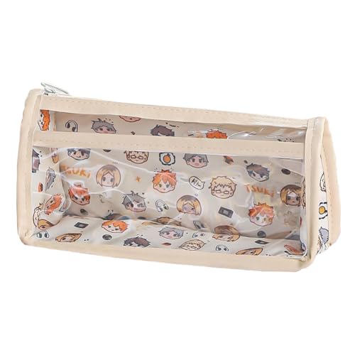 Zhongkaihua Tobio Kageyama/Shoyo Hinata Canvas Pencil Bag with Zip Anime Printed Pencil Pouch Students School Supplies Stationery Organizer Pencil Bag, Typ 10, 20*6*7cm, Federmäppchen von Zhongkaihua