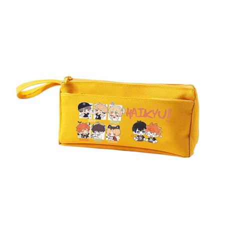 Zhongkaihua Tobio Kageyama/Shoyo Hinata Canvas Pencil Bag with Zip Anime Printed Pencil Pouch Students School Supplies Stationery Organizer Pencil Bag, Typ 7, 4.7*9.5*21cm, Federmäppchen von Zhongkaihua