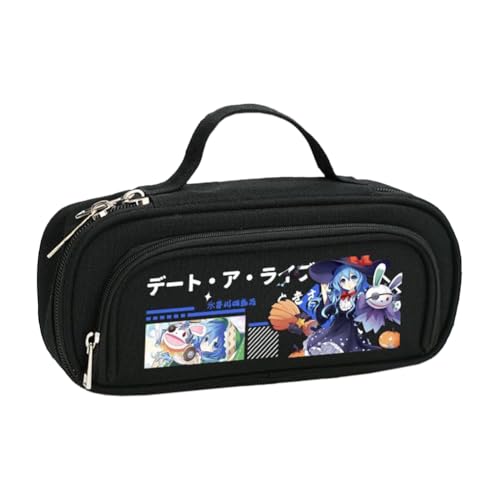 Zhongkaihua Tokisaki Kurumi Yatogami Tohka Anime-inspiriertes Leinen-Federmäppchen, geräumiger, stilvoller Schreibwaren-Organizer, Geschenk für Kinder, Type7, 21cm x 9cm x 6cm, Federmäppchen von Zhongkaihua