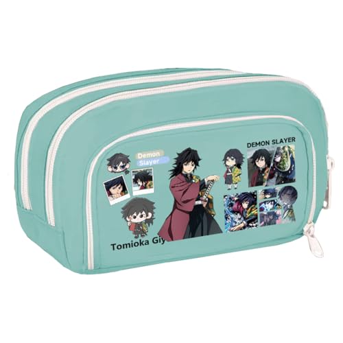 Zhongkaihua Tomioka Giyuu/Shinobu Kochou Anime Federmäppchen Große Kapazität Multi-Fach Leinwand Stifttasche Multifunktionale Schreibwaren Aufbewahrung Bleistift Beutel Student Schulbedarf Geschenk von Zhongkaihua