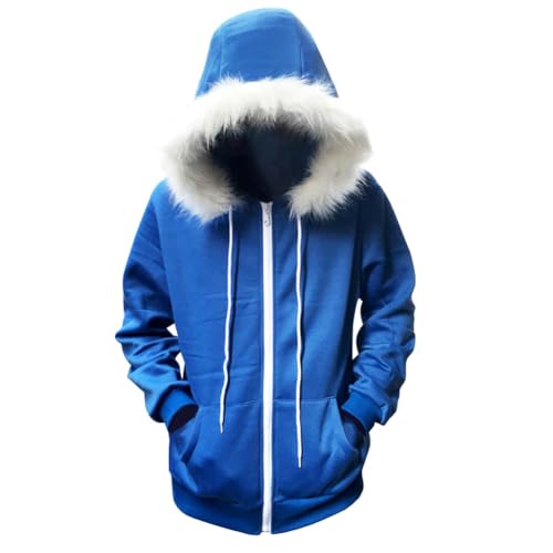 Zhongkaihua Undertale Sans Cosplay Anime Game Hooded Sweatshirt Schädel Gesicht Kopfbedeckung Halloween Anime-Karneval Hoodie von Zhongkaihua