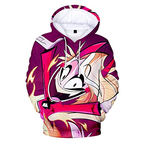 Zhongkaihua Unisex Hazbin Hotel Hoodie Cosplay Kostüm Anime 3D Gedruckte Hoodies Weatshirts Kapuzenpullover Langarm Weatshirts Jacke, Typ4, XXL von Zhongkaihua