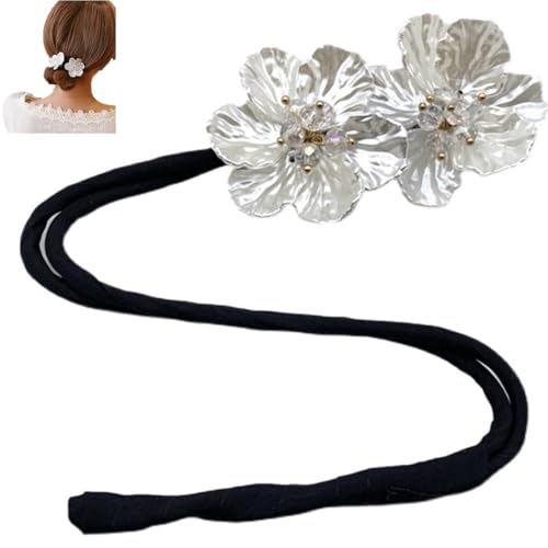 Zhouocea Haarknotenmacher für langes Haar, glänzende Blumen, Dutt-Maker, Ball-Haarspange, französischer Haarknotenmacher, Deft Bun für Haar-Twister, Batikfärbung, Dutt, Haar-Accessoires für Frauen Zhouocea Haarknotenmacher für langes Haar, glänzende Blumen, Dutt-Maker, Ball-Haarspange, französischer Haarknotenmacher, Deft Bun für Haar-Twister, Batikfärbung, Dutt, Haar-Accessoires für Frauen von Zhouocea